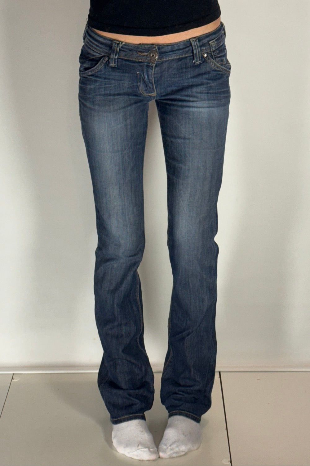 Lågmidjade jeans–stl: XS