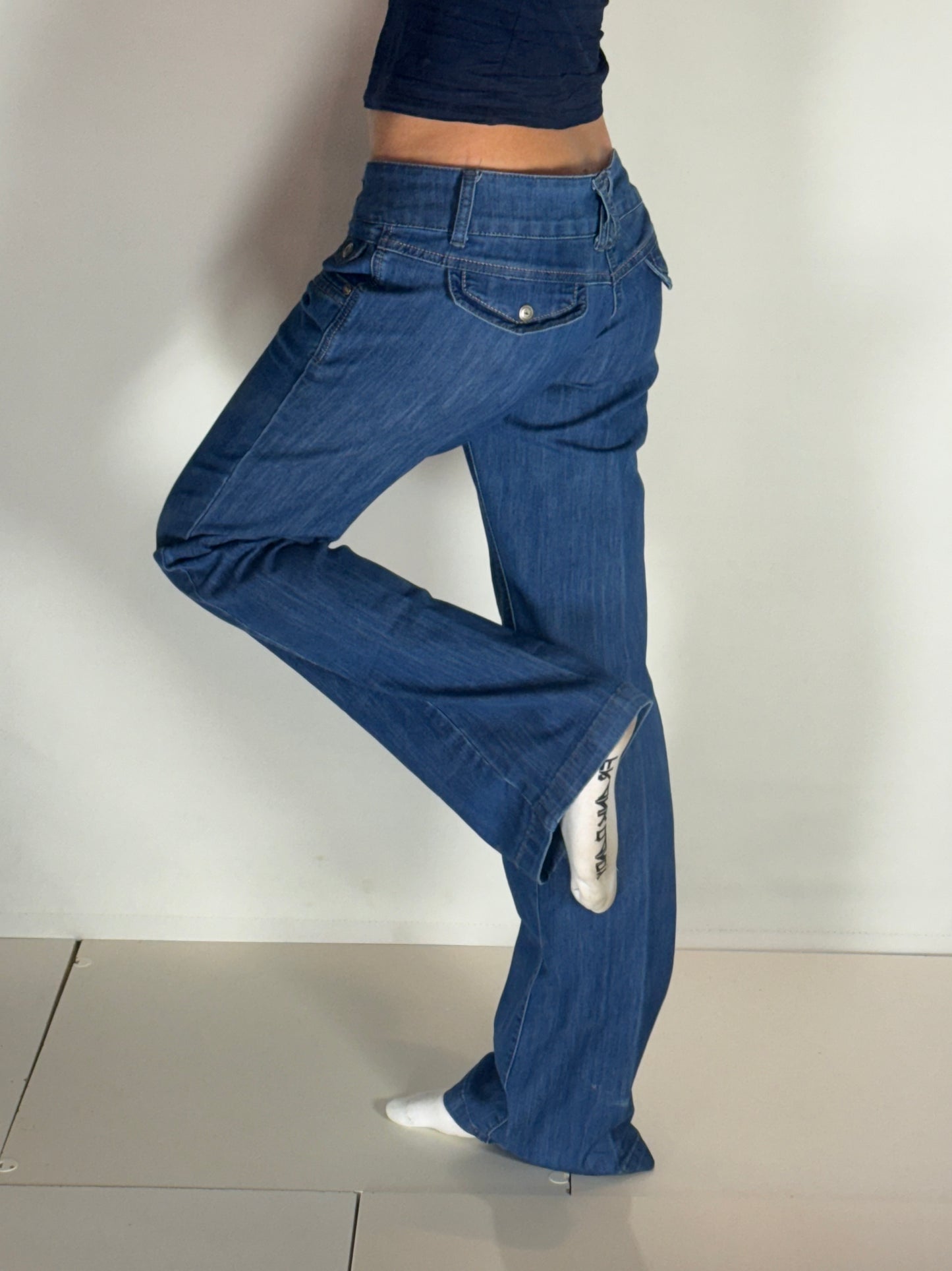 Lågmidjade jeans–stl: S