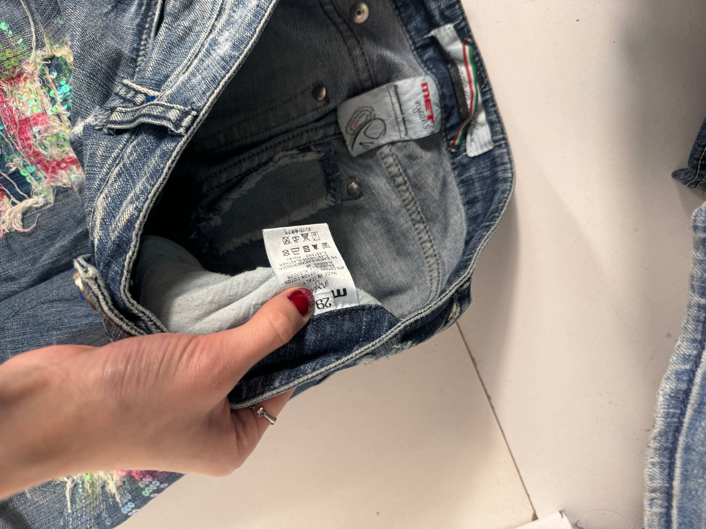 Lågmidjade jeans stl: S