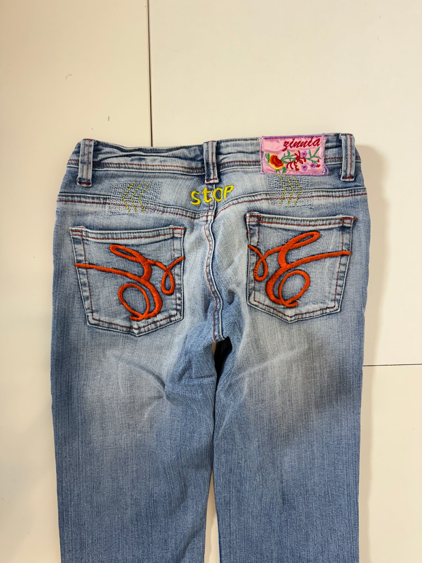 Lågmidjade jeans–stl: XS/S