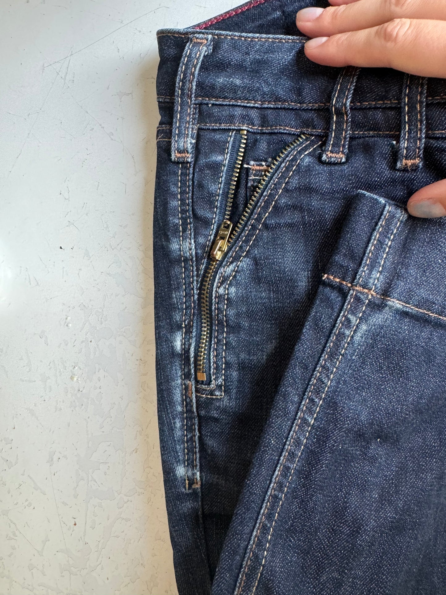 Lågmidjade jeans–stl: XS