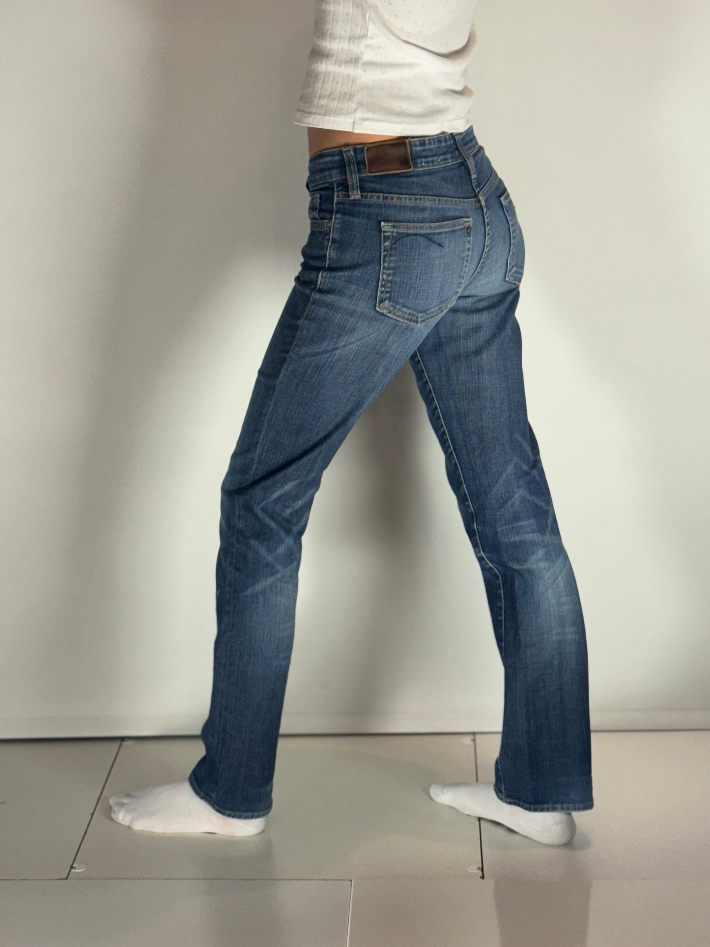 Lågmidjade jeans–stl: S