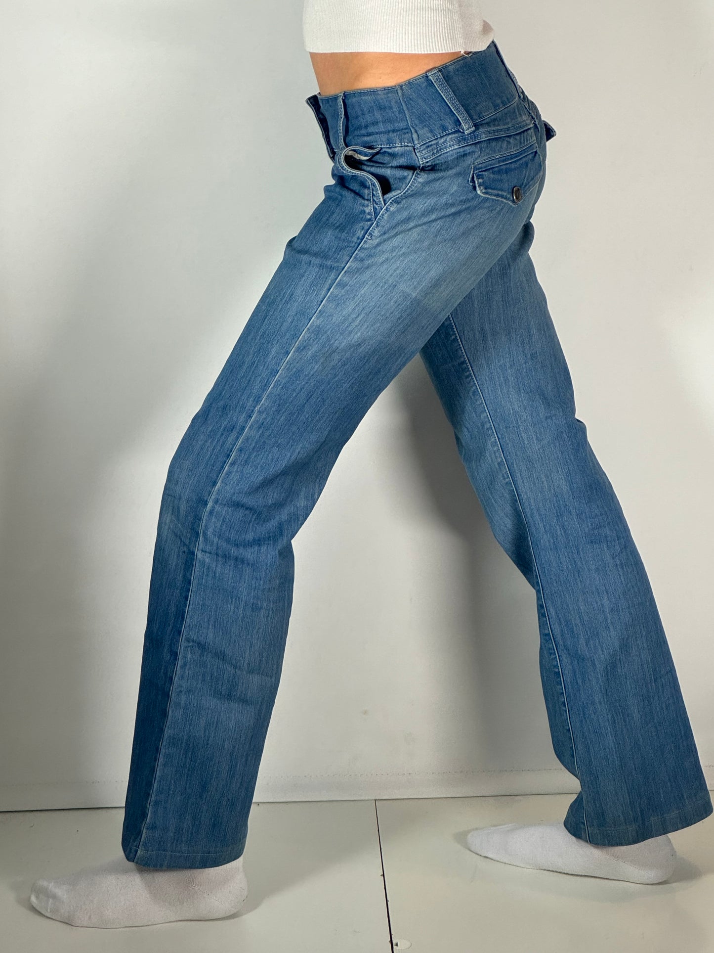 Lågmidjade jeans–stl: XS