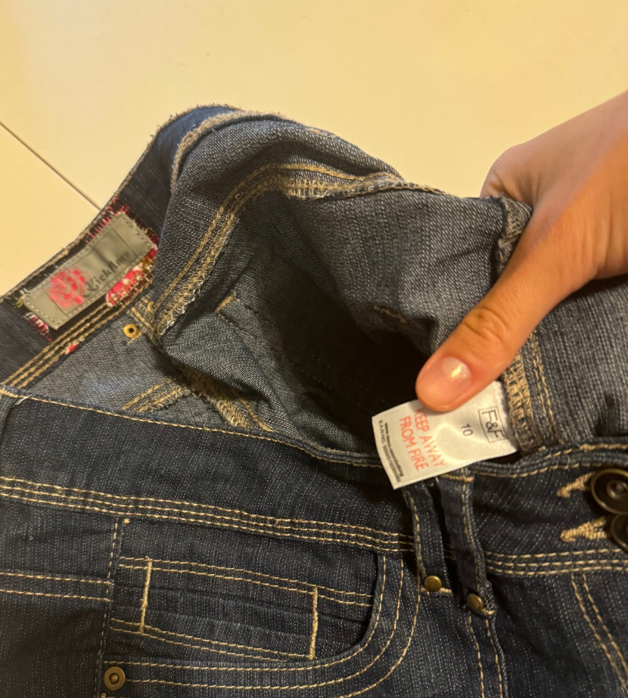 Utsvängda jeans–stl: M