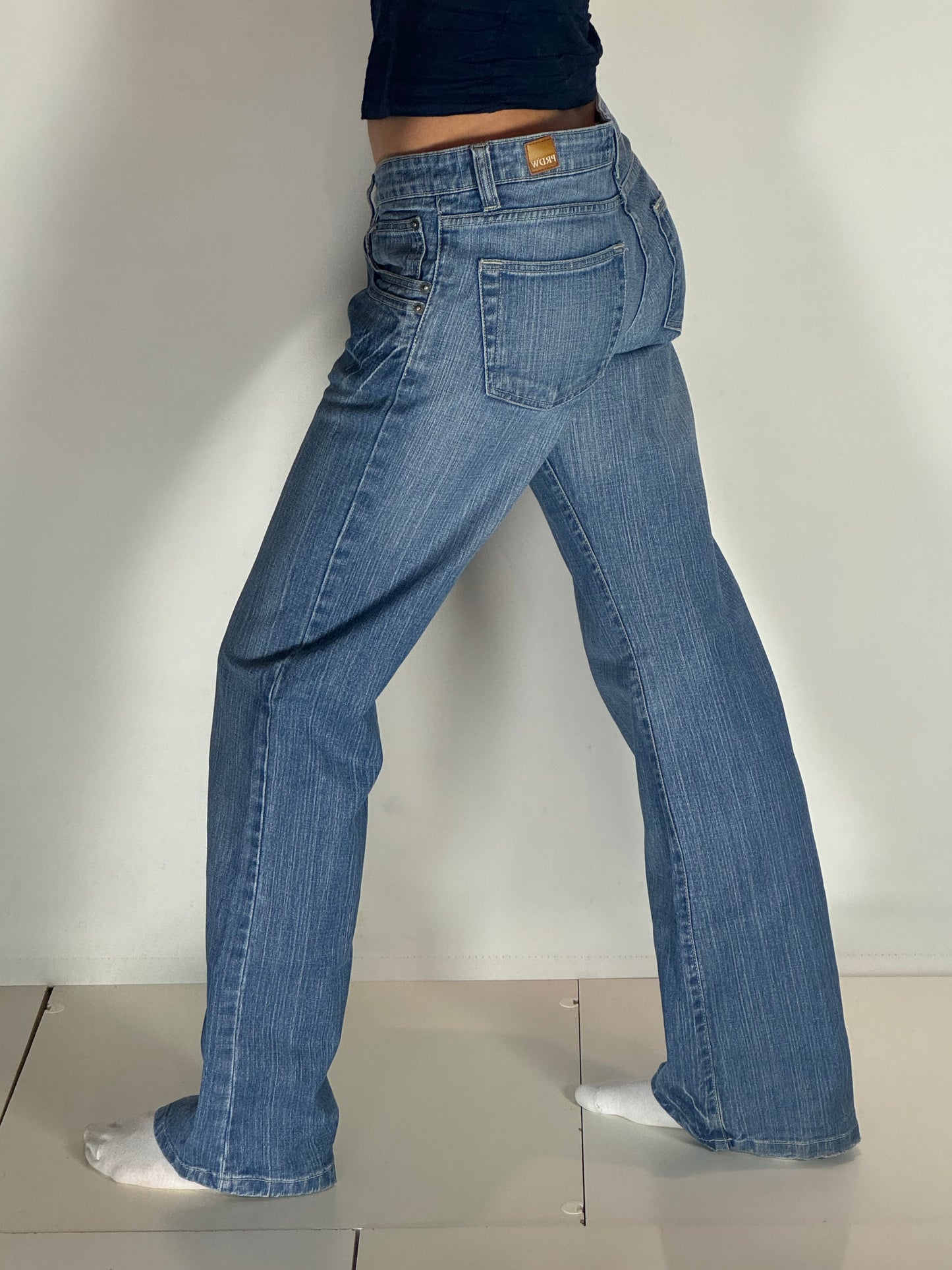 Lågmidjade jeans–stl: S