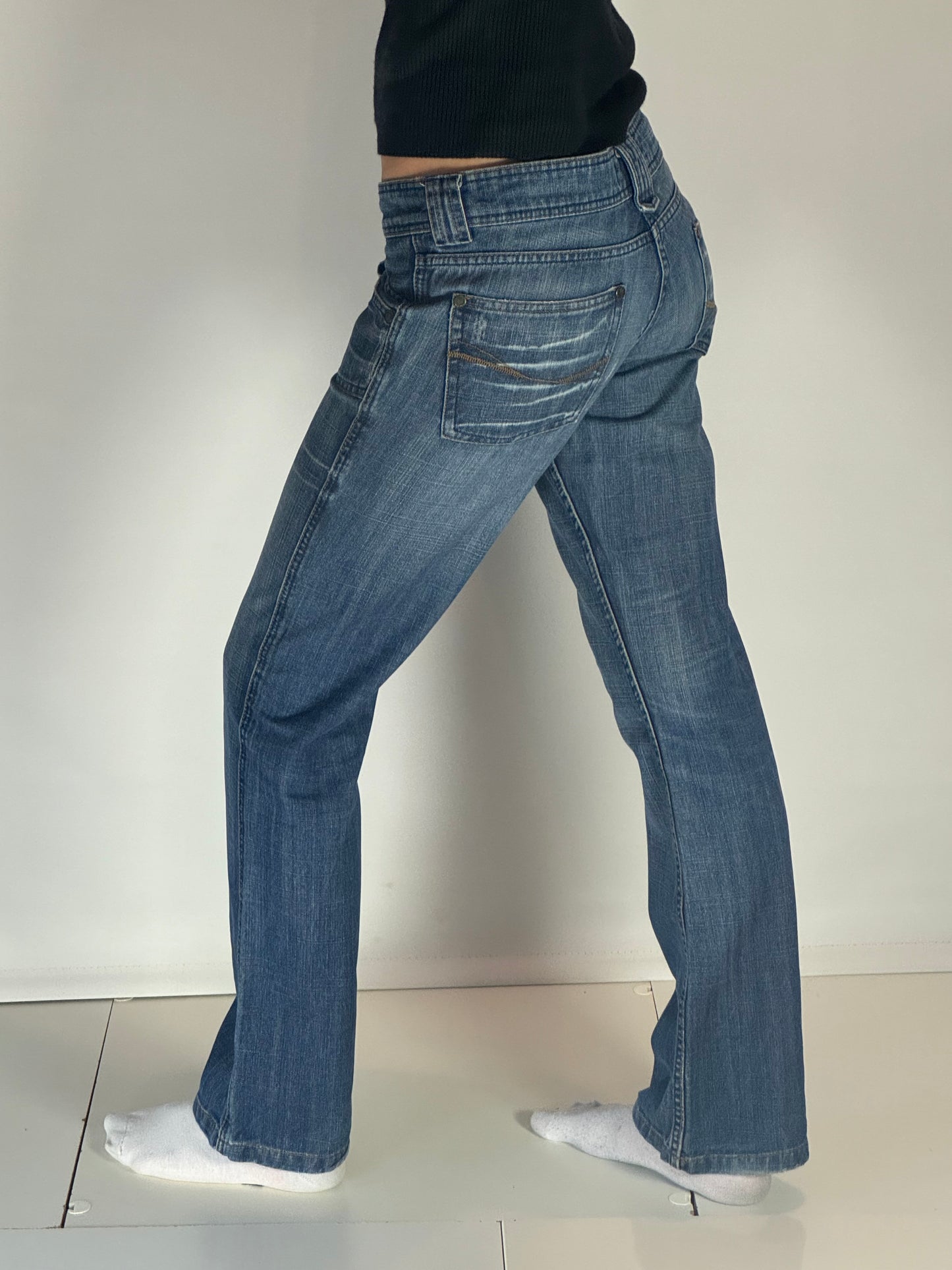 Lågmidjade jeans–stl: S