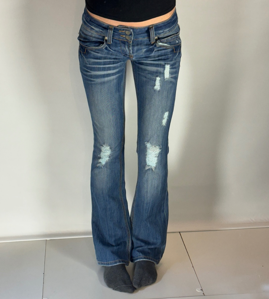 Lågmidjade jeans–stl: XS