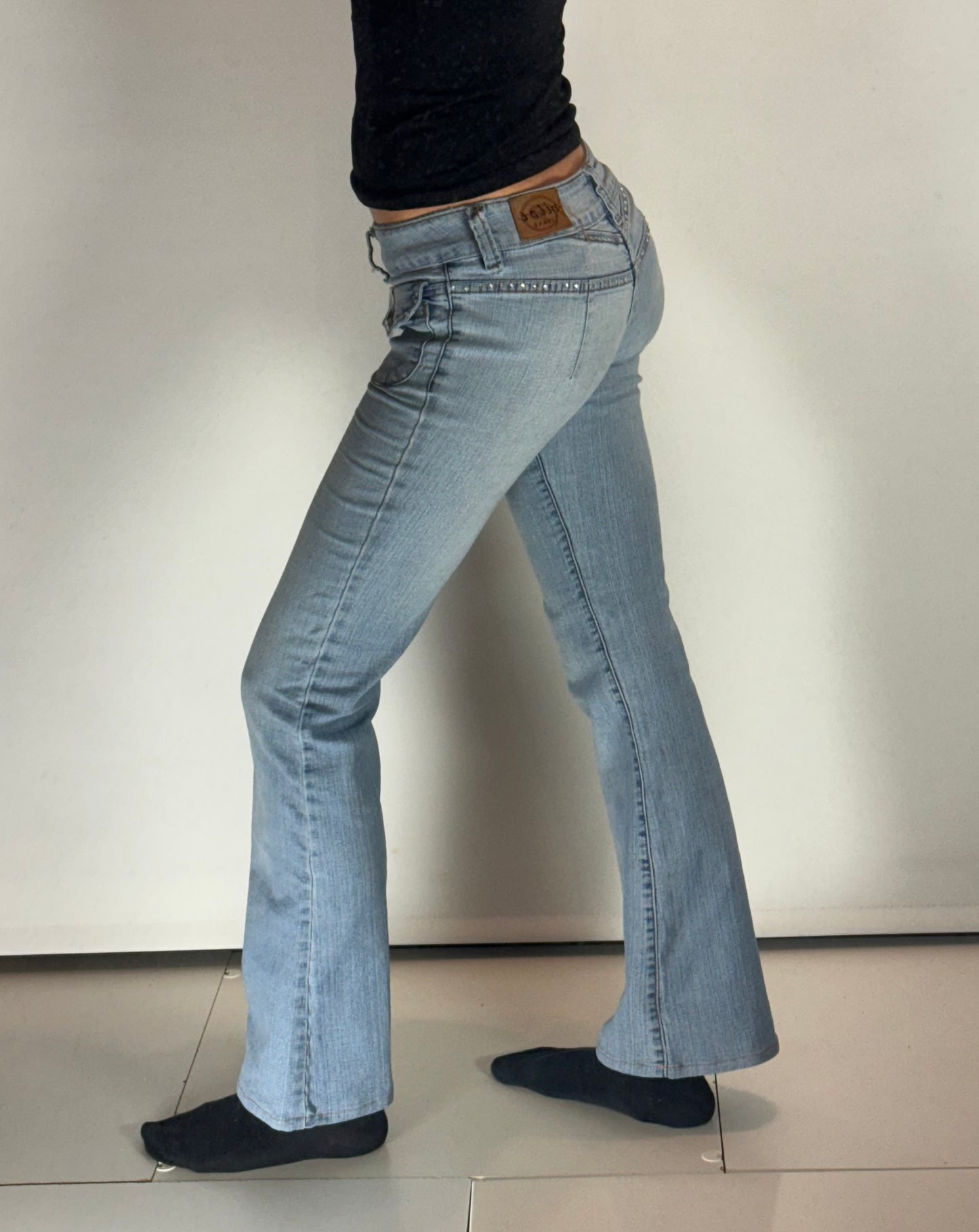 Lågmidjade jeans–stl: XS