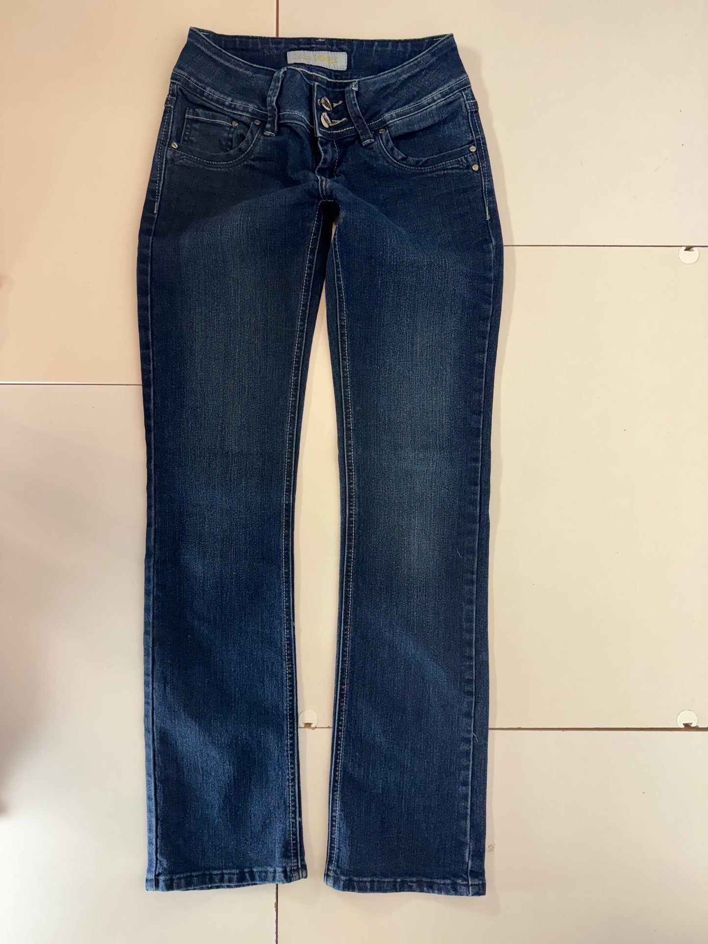 Lågmidjade jeans–stl: XS