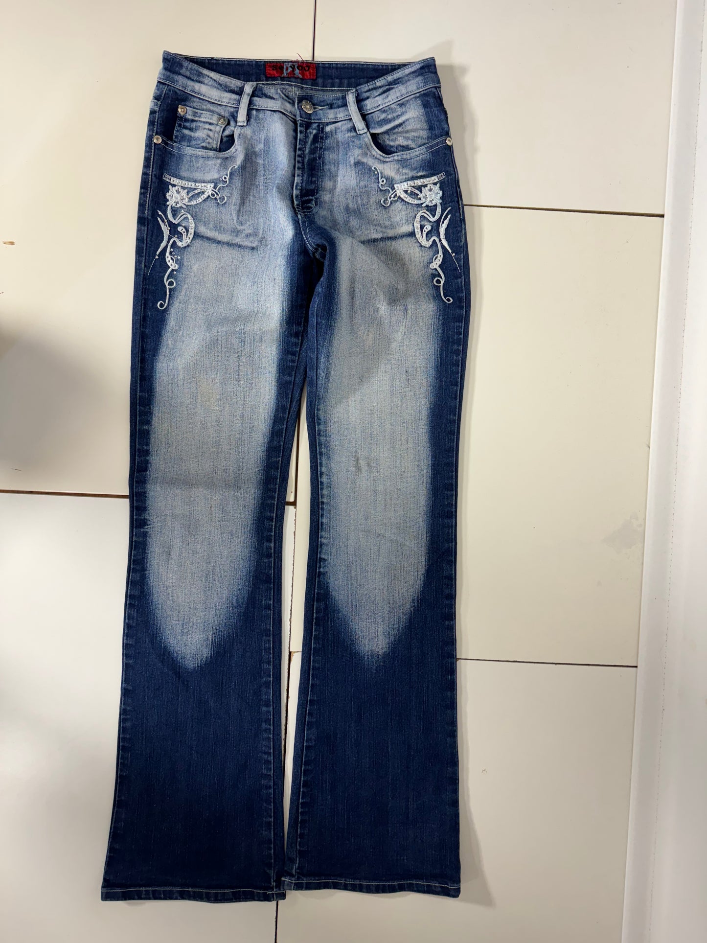 Utsvängda jeans stl: XS