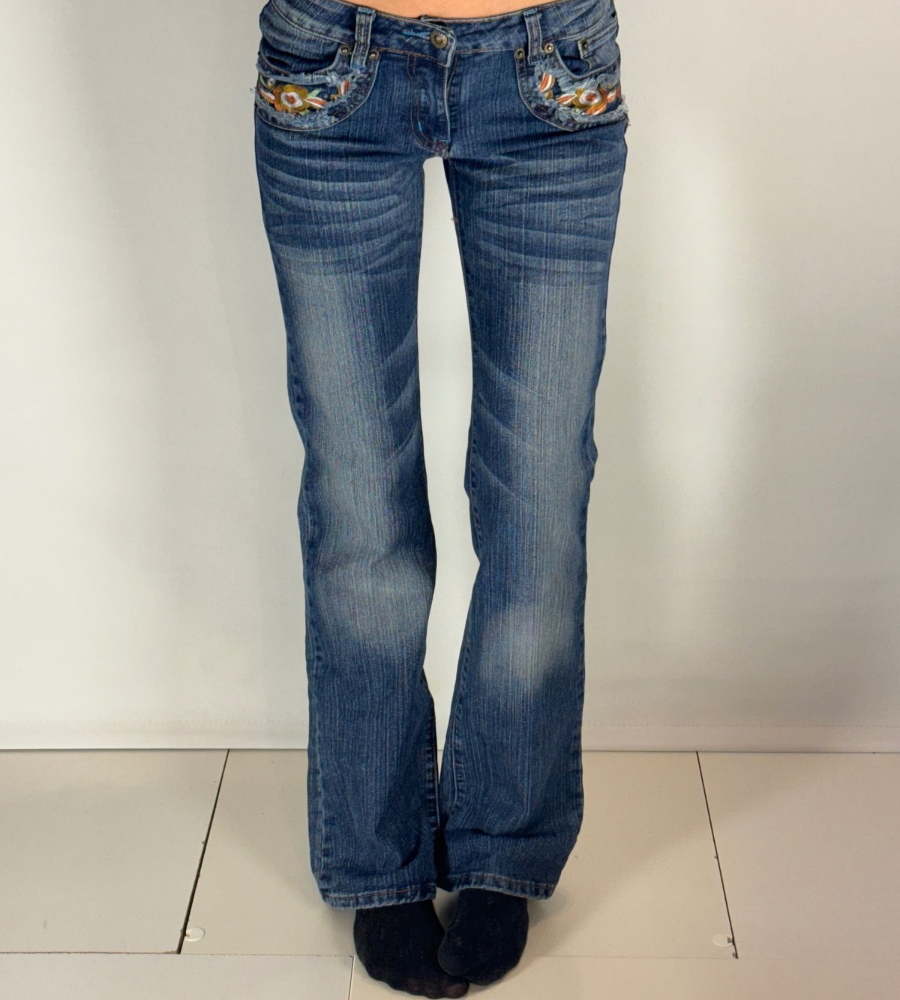 Lågmidjade jeans–stl: XS