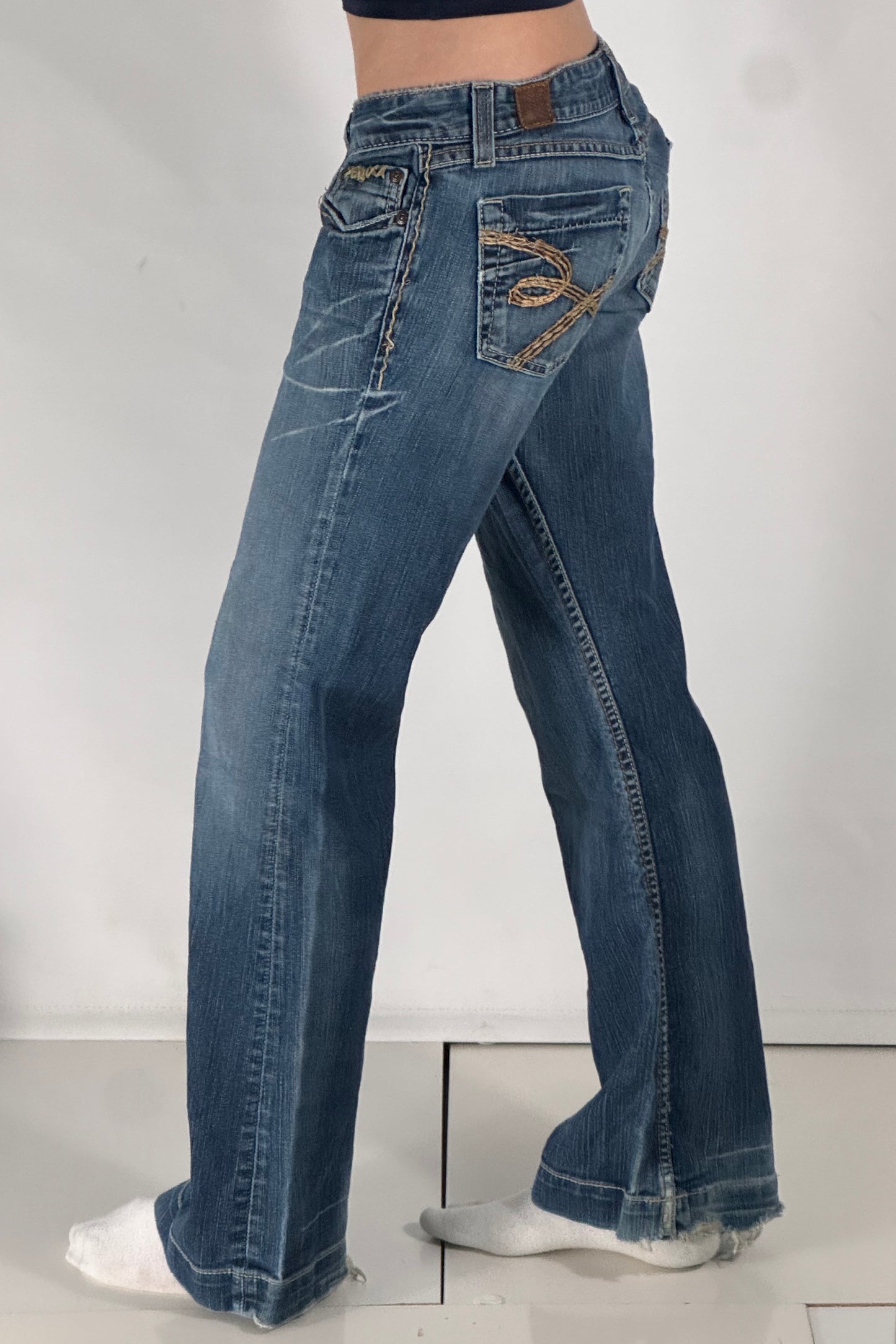 Lavtaljede jeans str: S