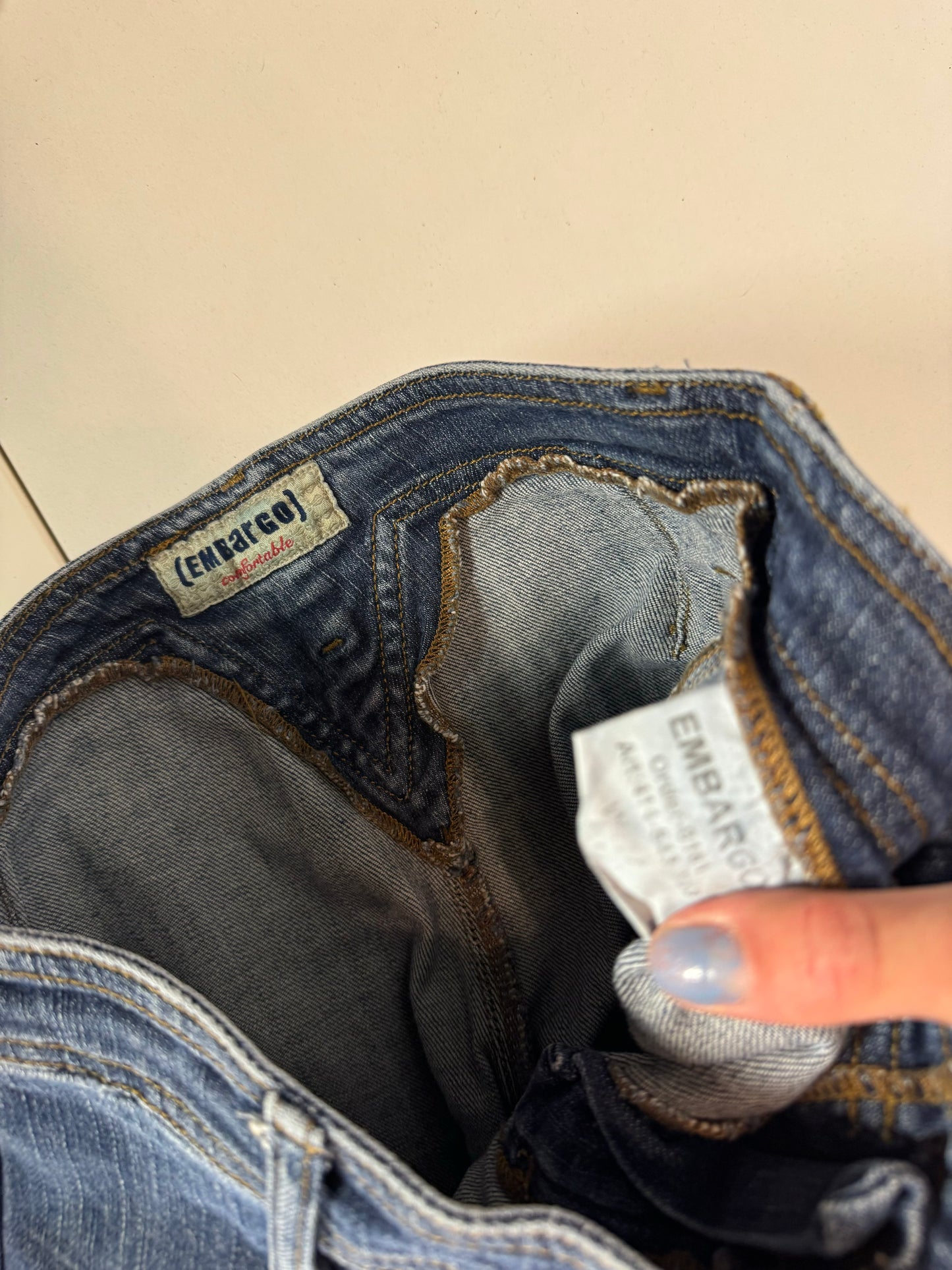 Lågmidjade jeans–stl: XS