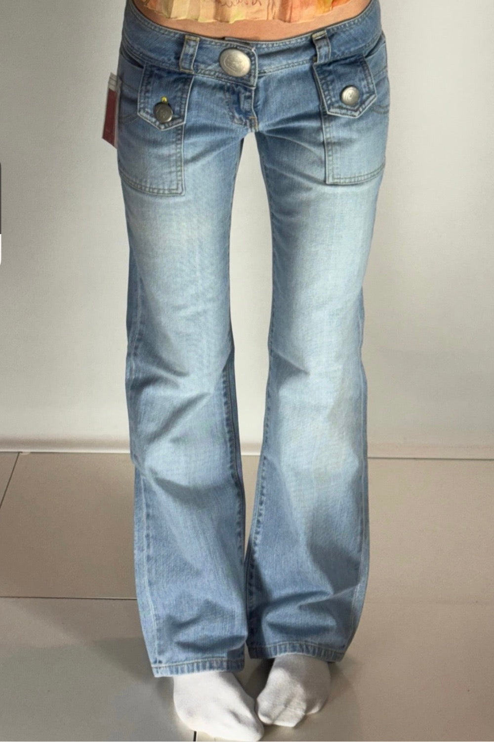 Lågmidjade jeans–stl: S