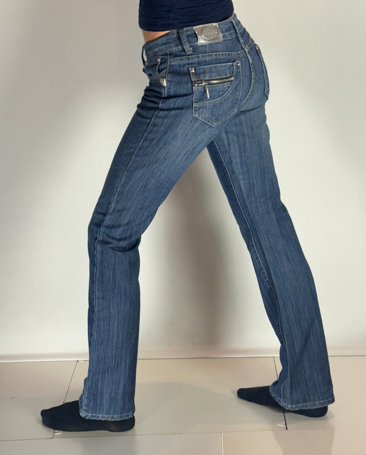 Lågmidjade jeans–stl: XS