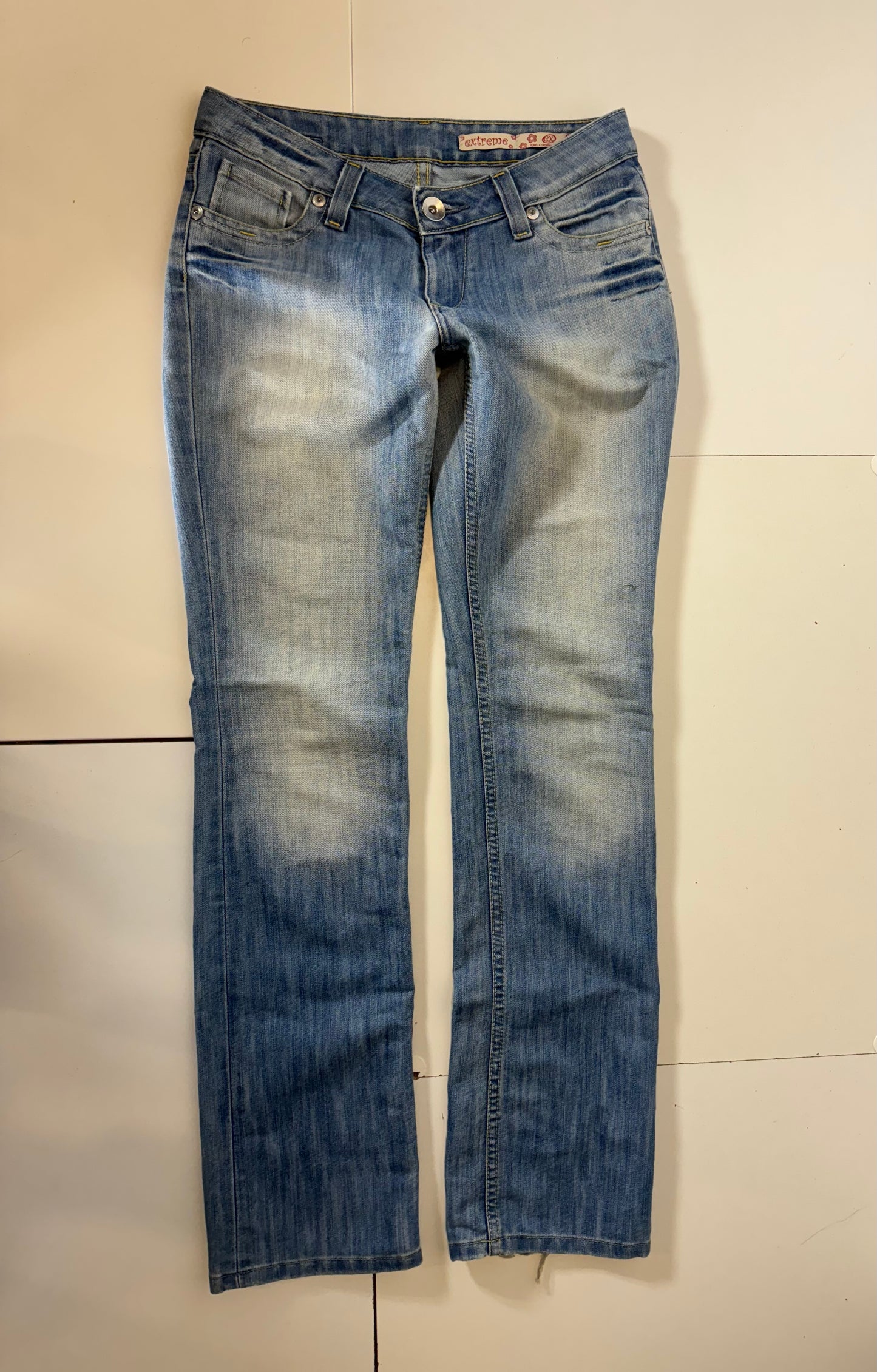 Lågmidjade jeans–stl: S