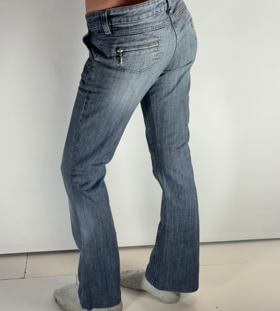Lågmidjade jeans–stl: S