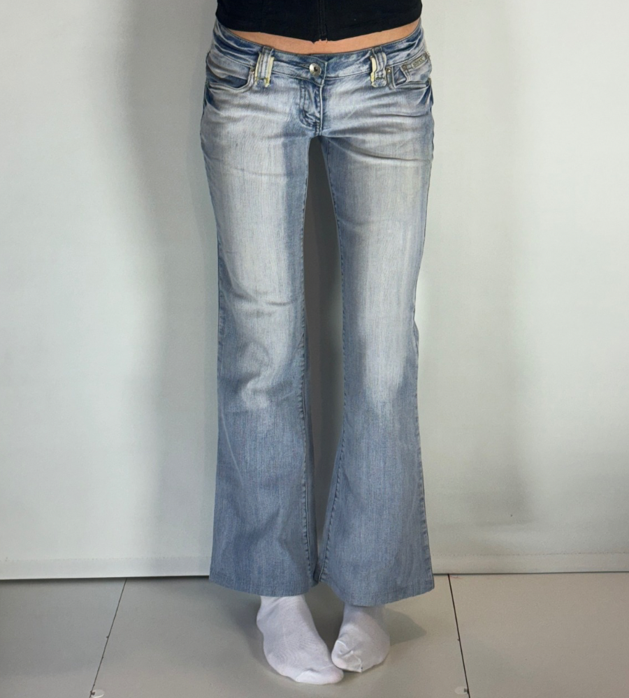 Lågmidjade jeans–stl: S