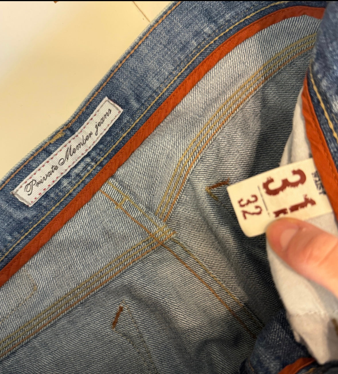 Lågmidjade jeans–stl: L
