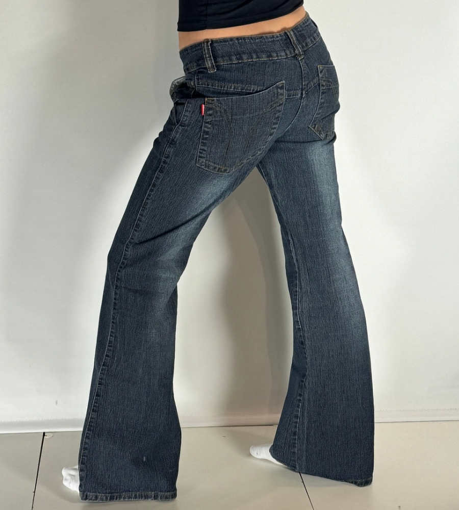 Lågmidjade jeans–stl: S
