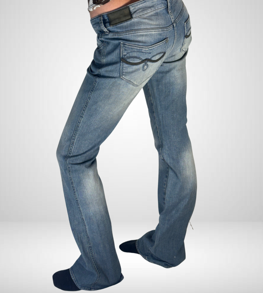 Lågmidjade jeans–stl: S/M