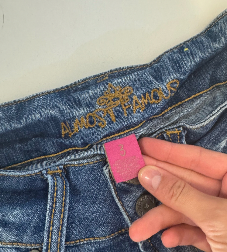 Lågmidjade jeans–stl: XS