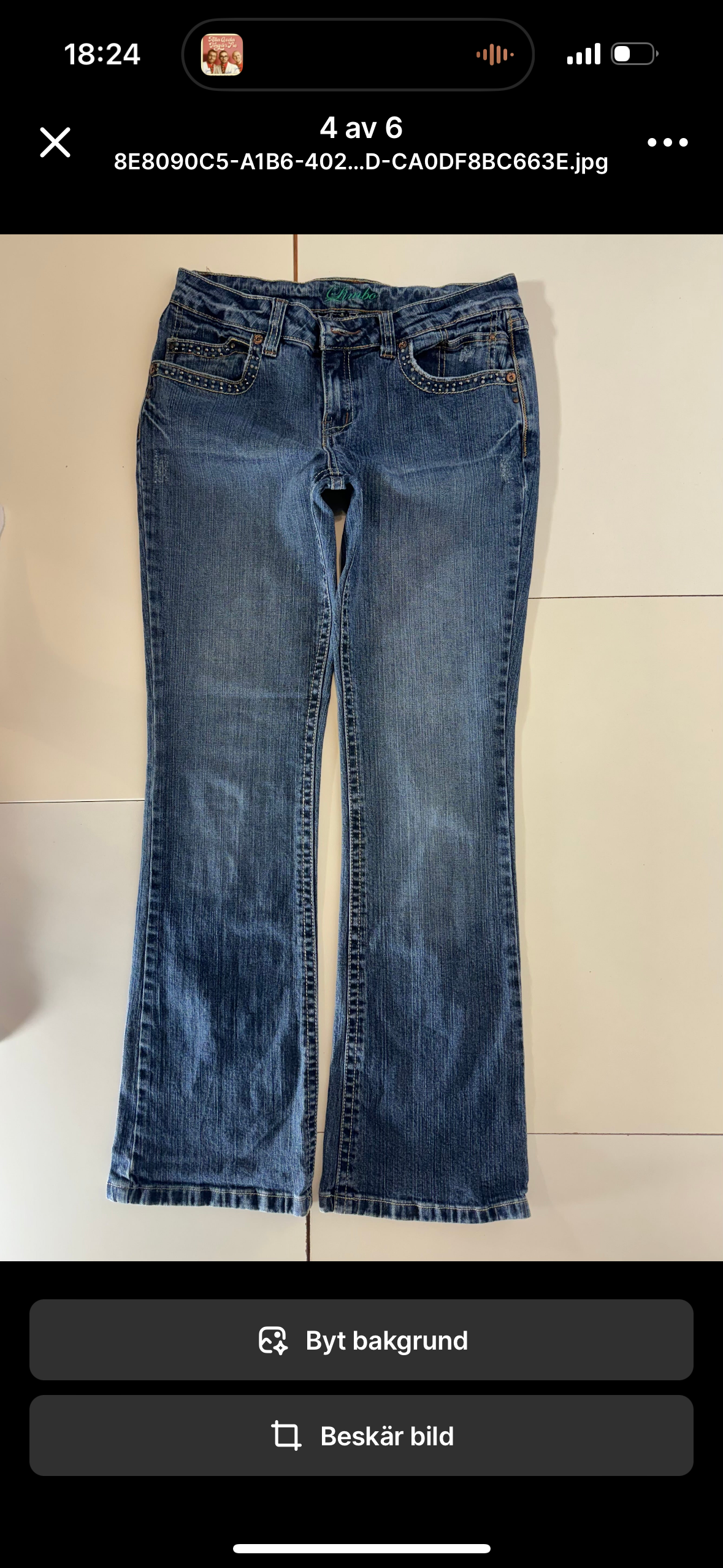 Lågmidjade jeans stl: S