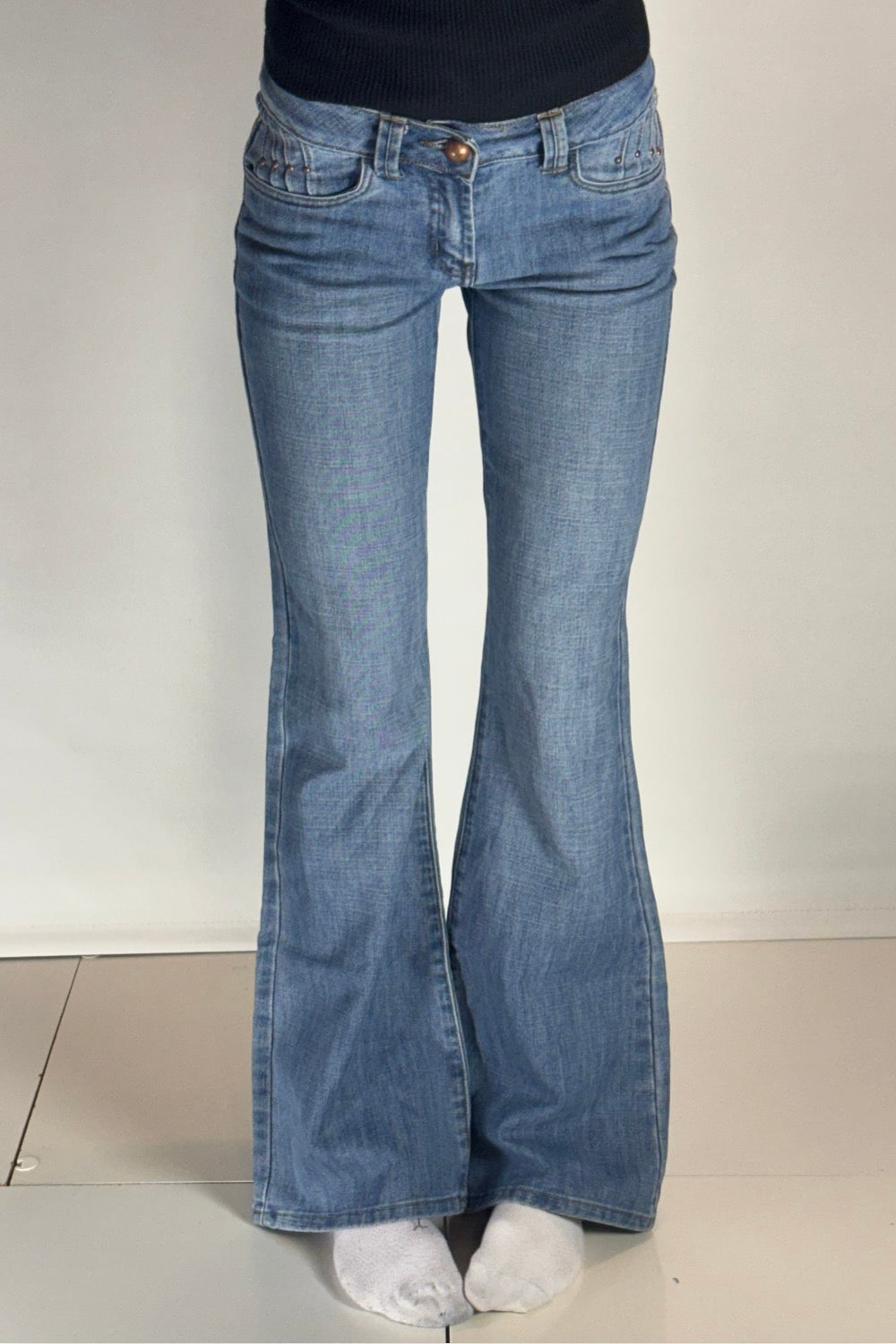 Lågmidjade jeans–stl: XS