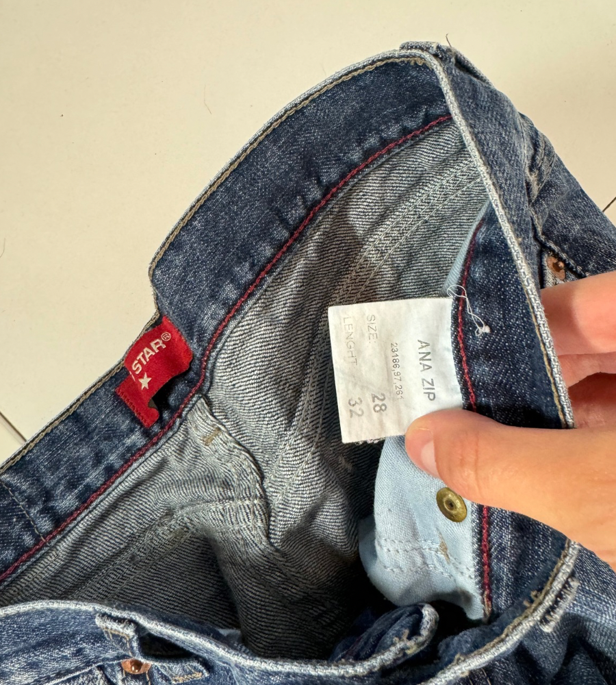 Lågmidjade jeans–stl: XS