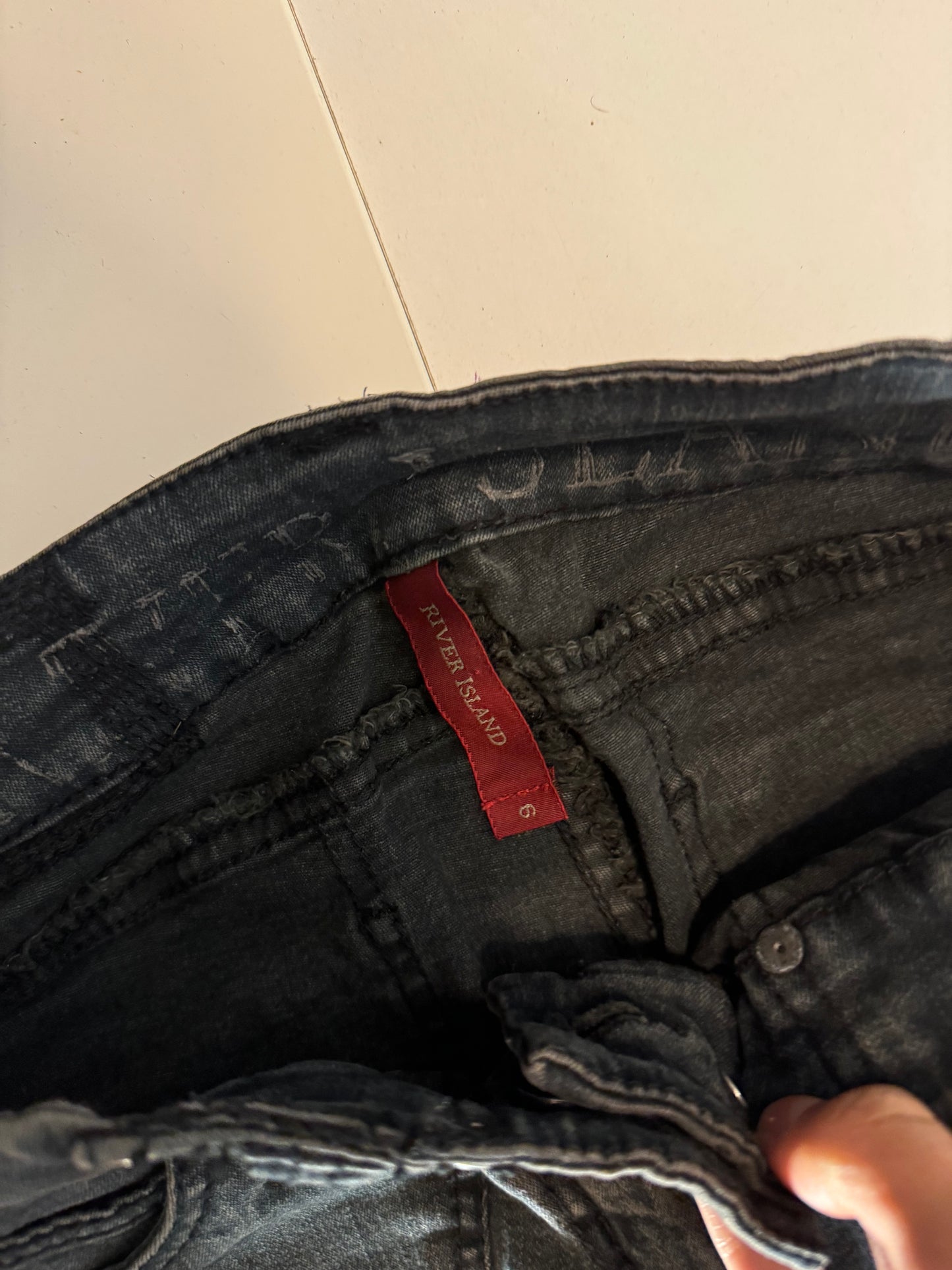 Lågmidjade jeans–stl: XXS/XS