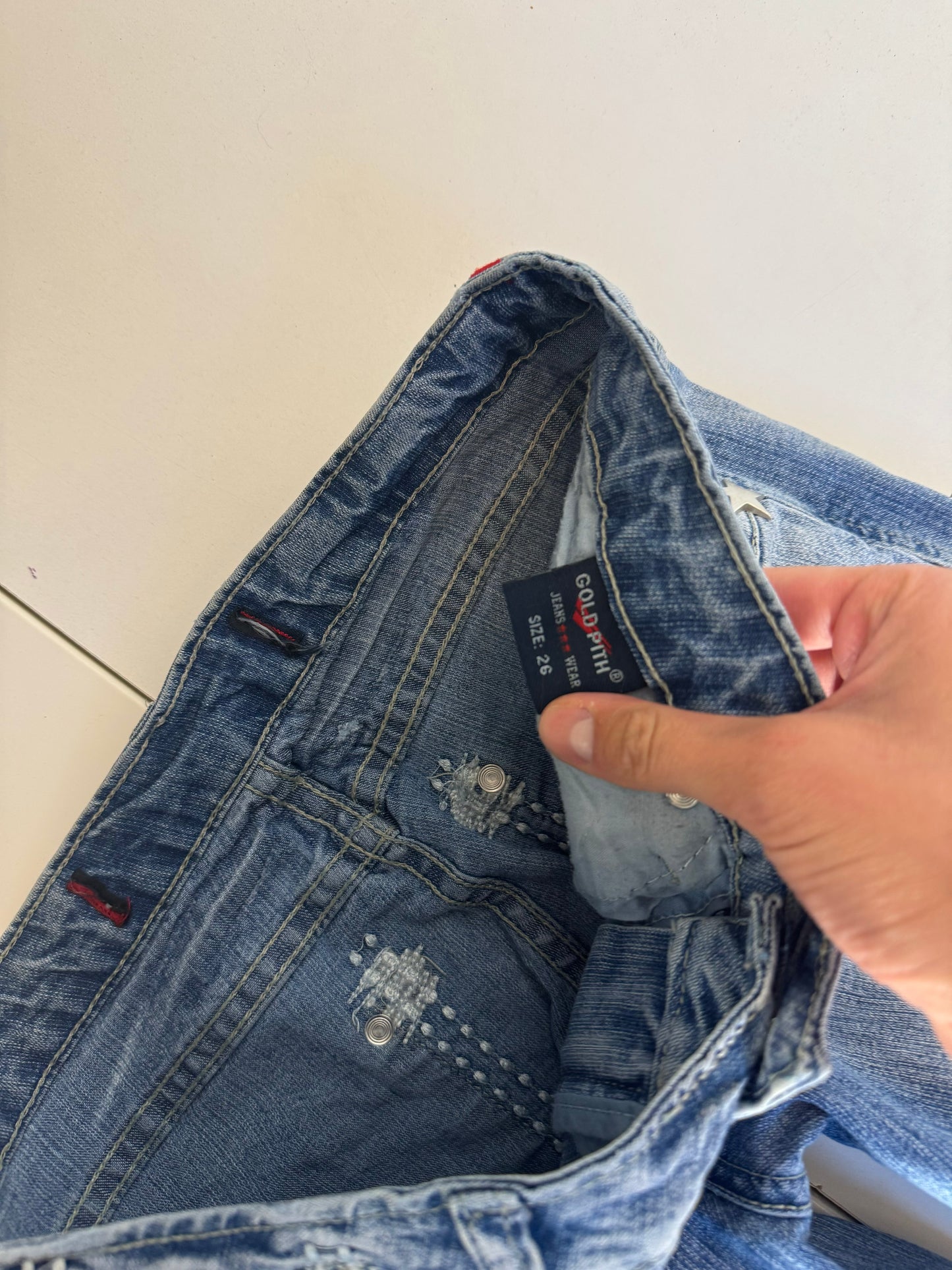 Lågmidjade jeans–stl: XS