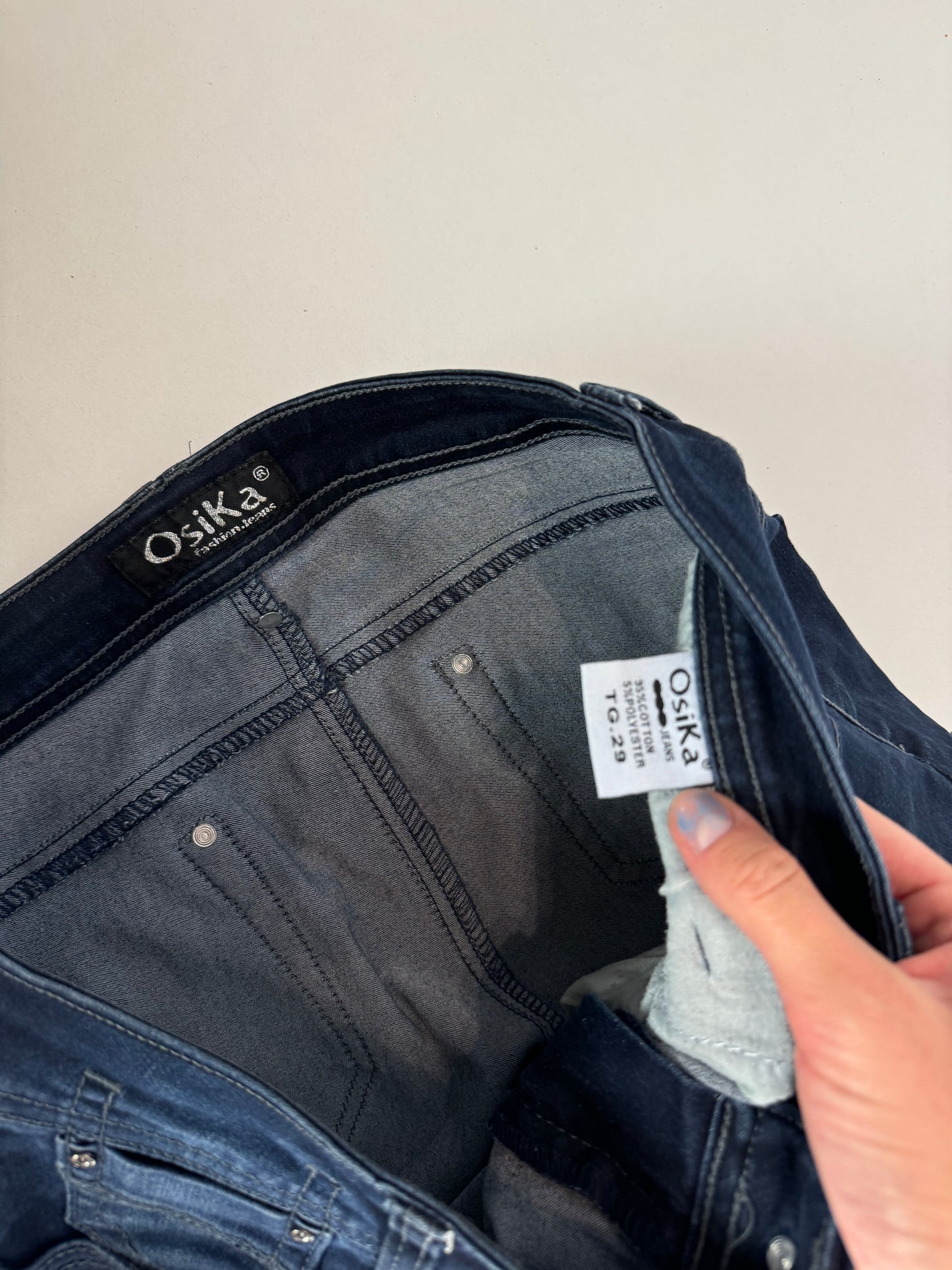 Lågmidjade jeans–stl: M