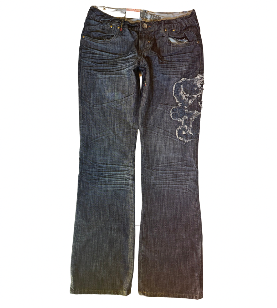 Lågmidjade jeans–stl: S