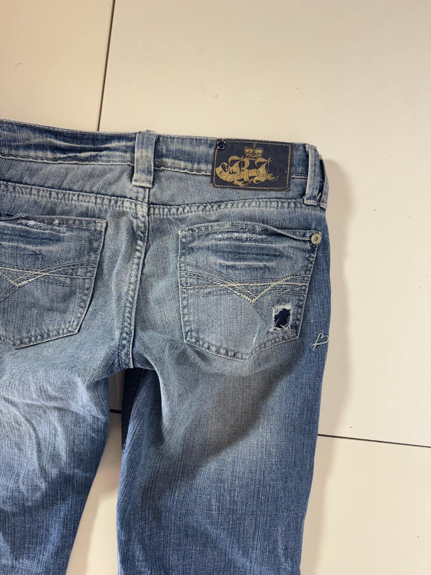 Lågmidjade jeans–stl: S