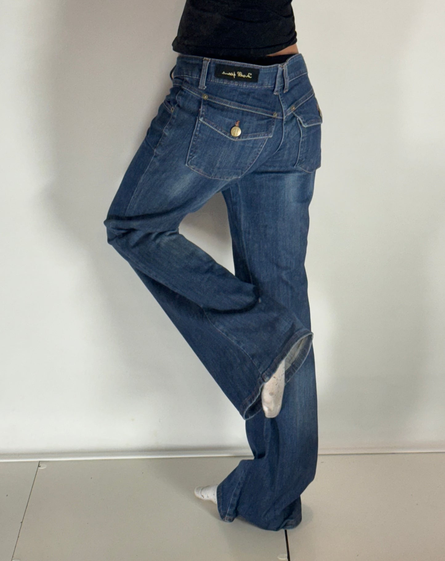 Lågmidjade jeans–stl: M