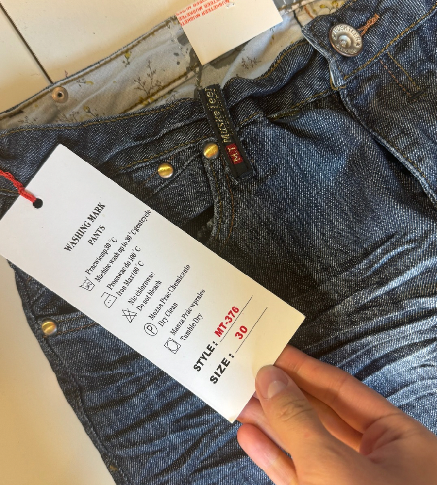 Lågmidjade jeans–stl: S