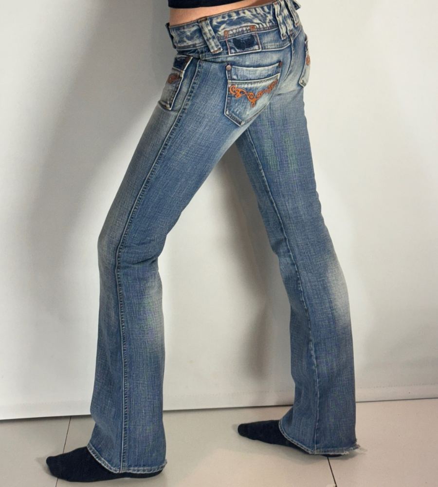 Lågmidjade jeans–stl: XS