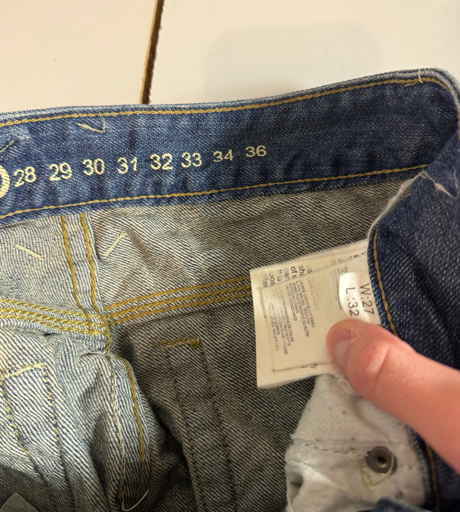 Lågmidjade jeans–stl: XS