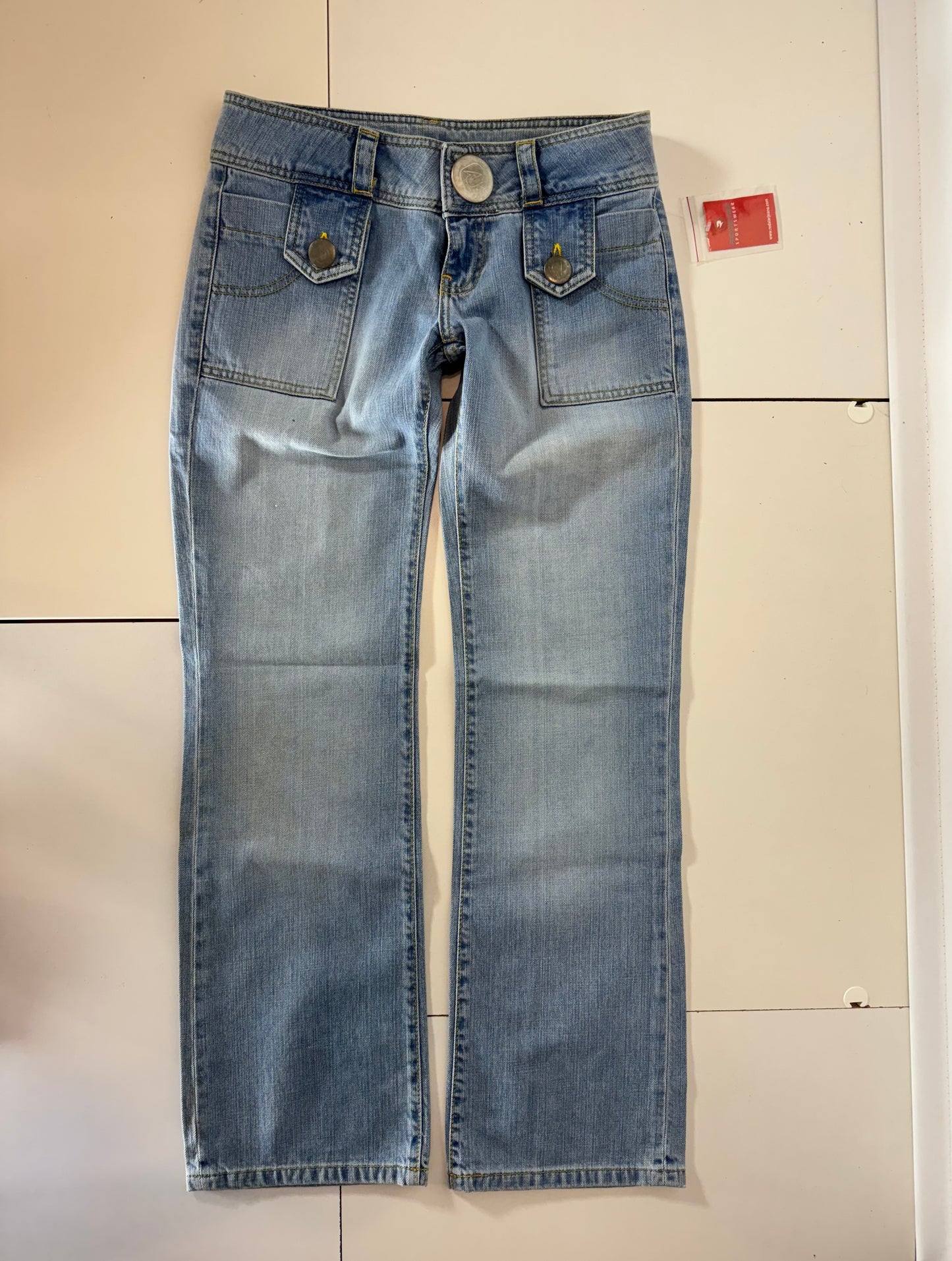 Lågmidjade jeans–stl: S