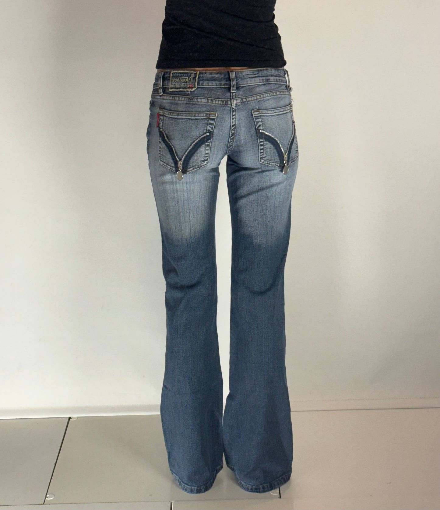 Lågmidjade jeans–stl: XS