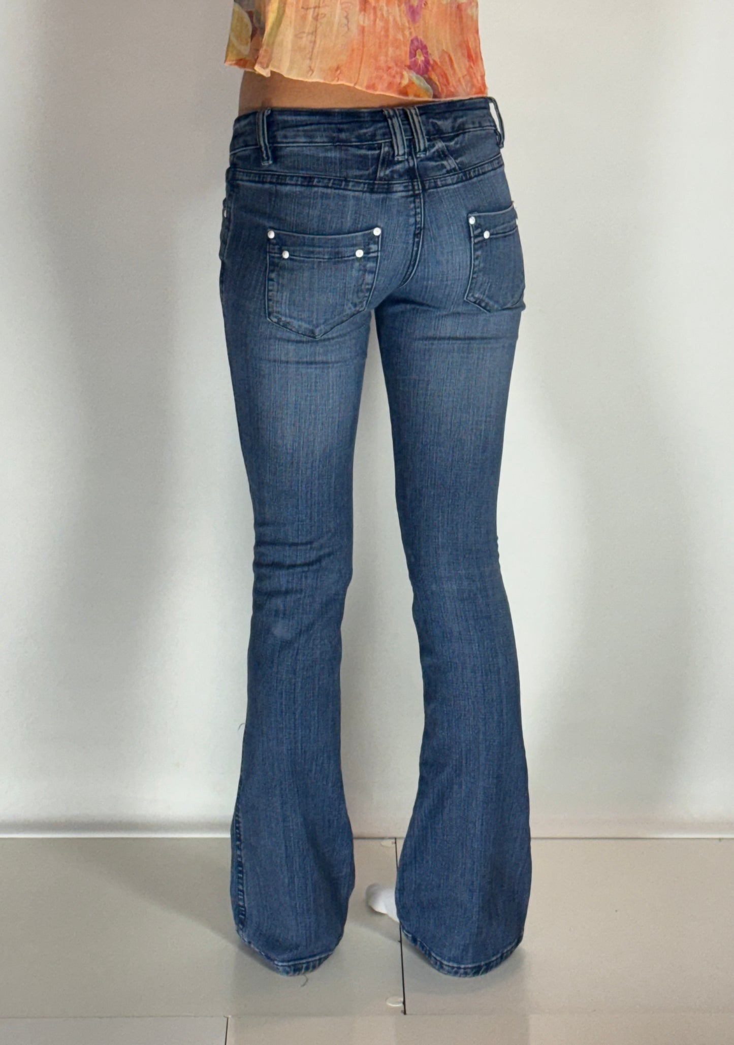 Lågmidjade jeans–stl: XS
