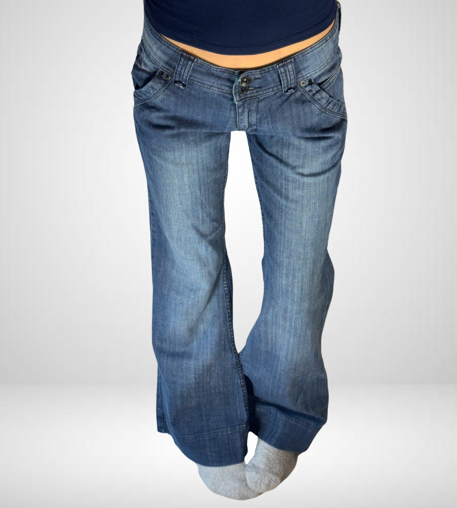 Lågmidjade jeans–stl: S