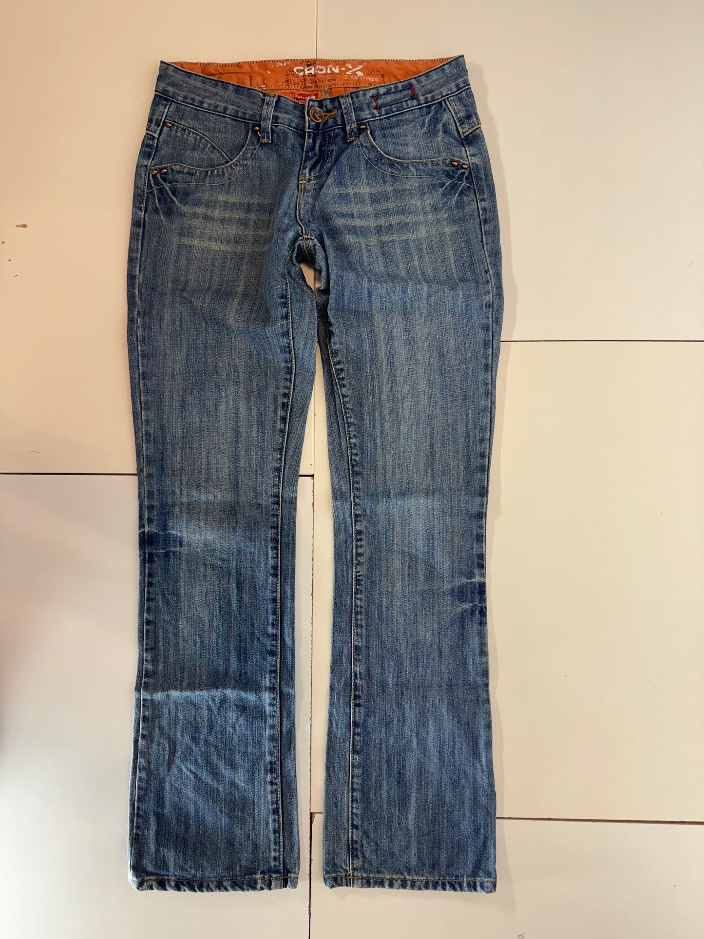 Lågmidjade jeans–stl: XS