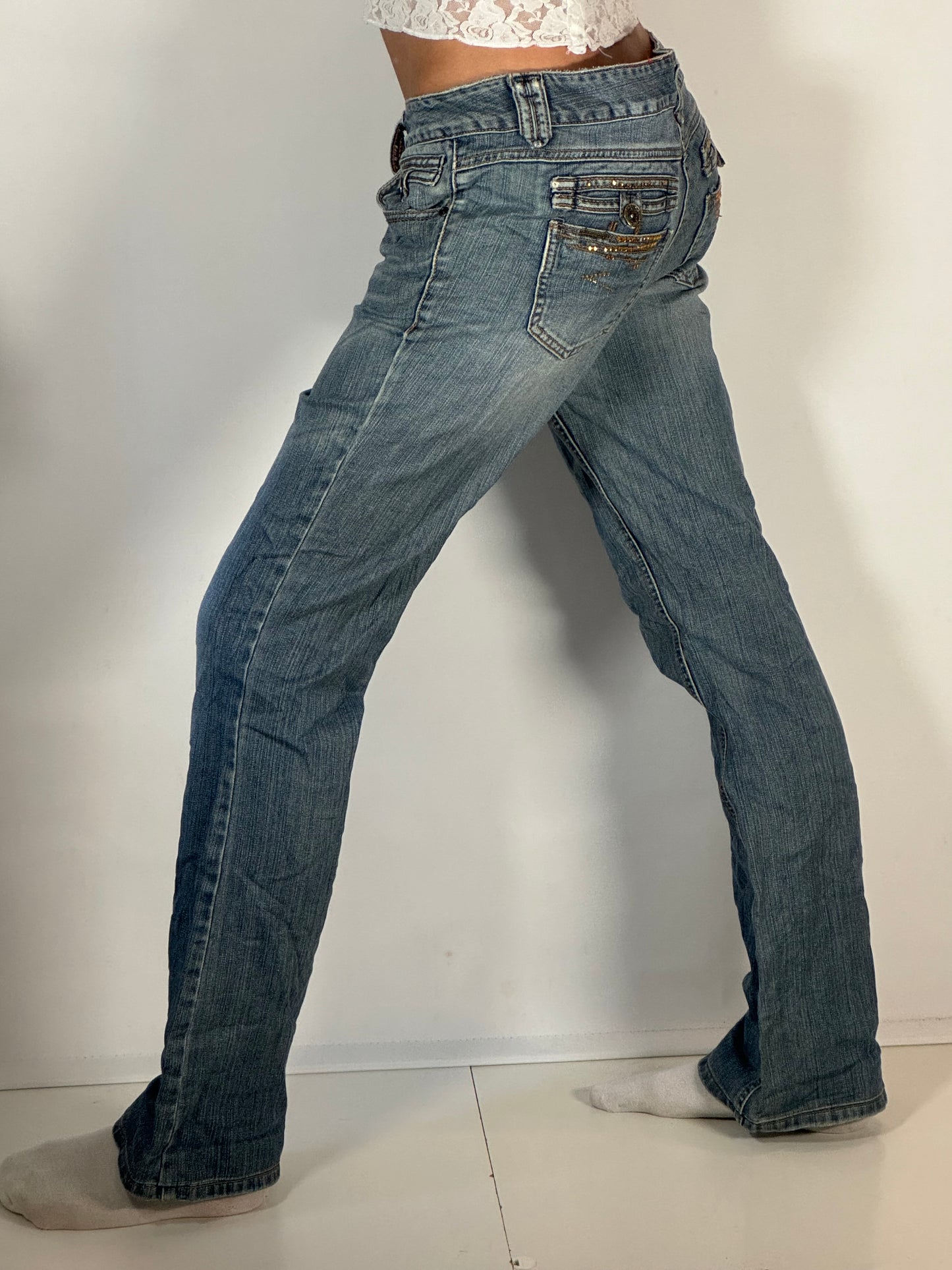 Lågmidjade jeans stl: S