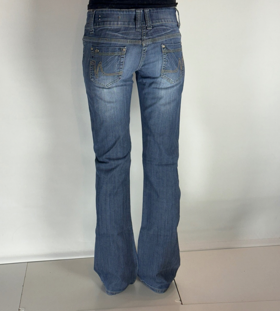 Lågmidjade jeans–stl: S