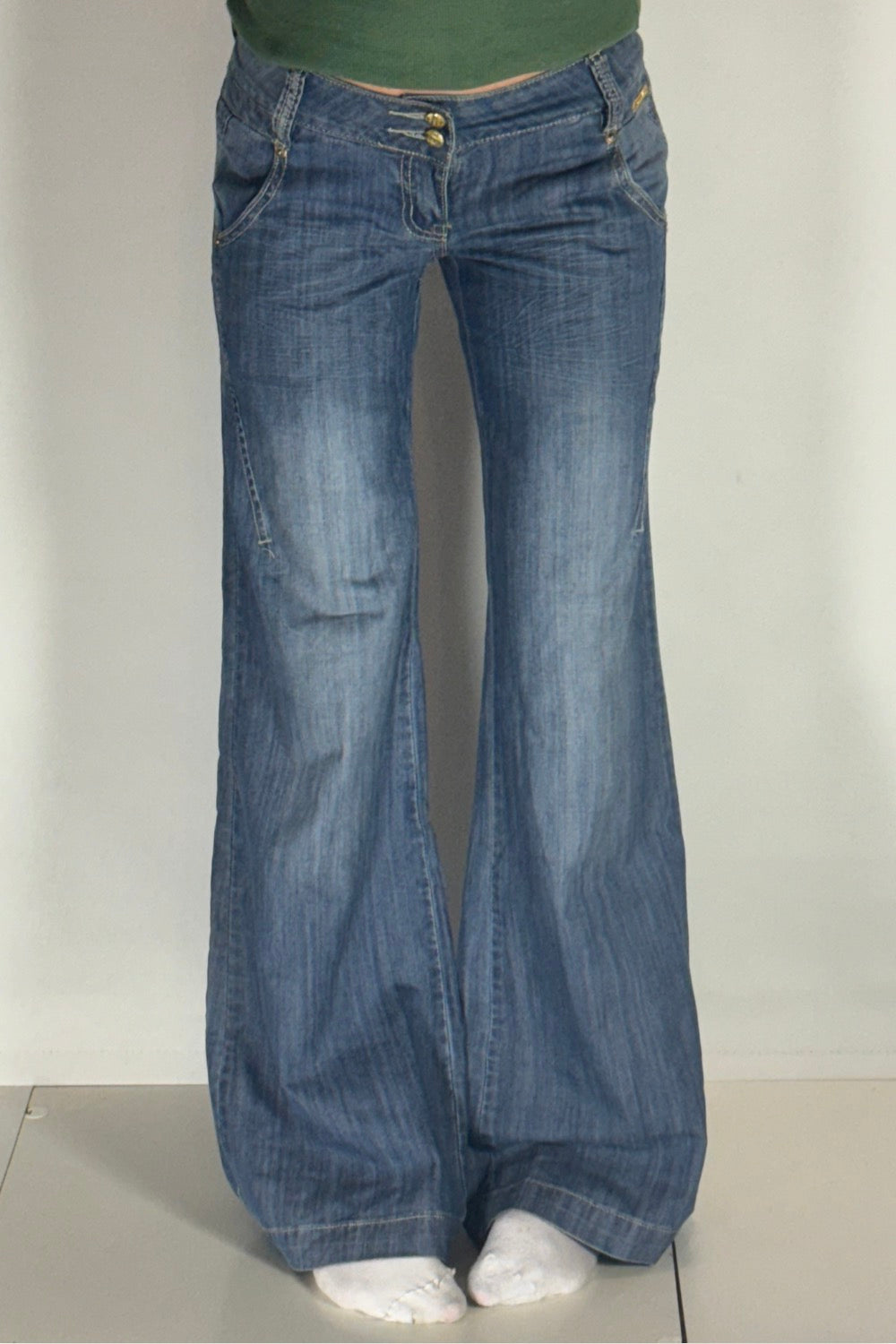 Lågmidjade jeans–stl: XS/S