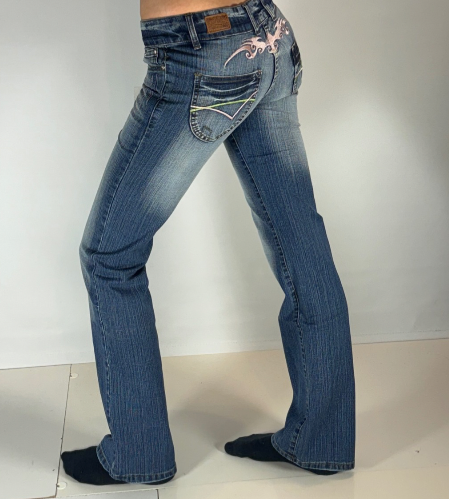 Lågmidjade jeans–stl: XS
