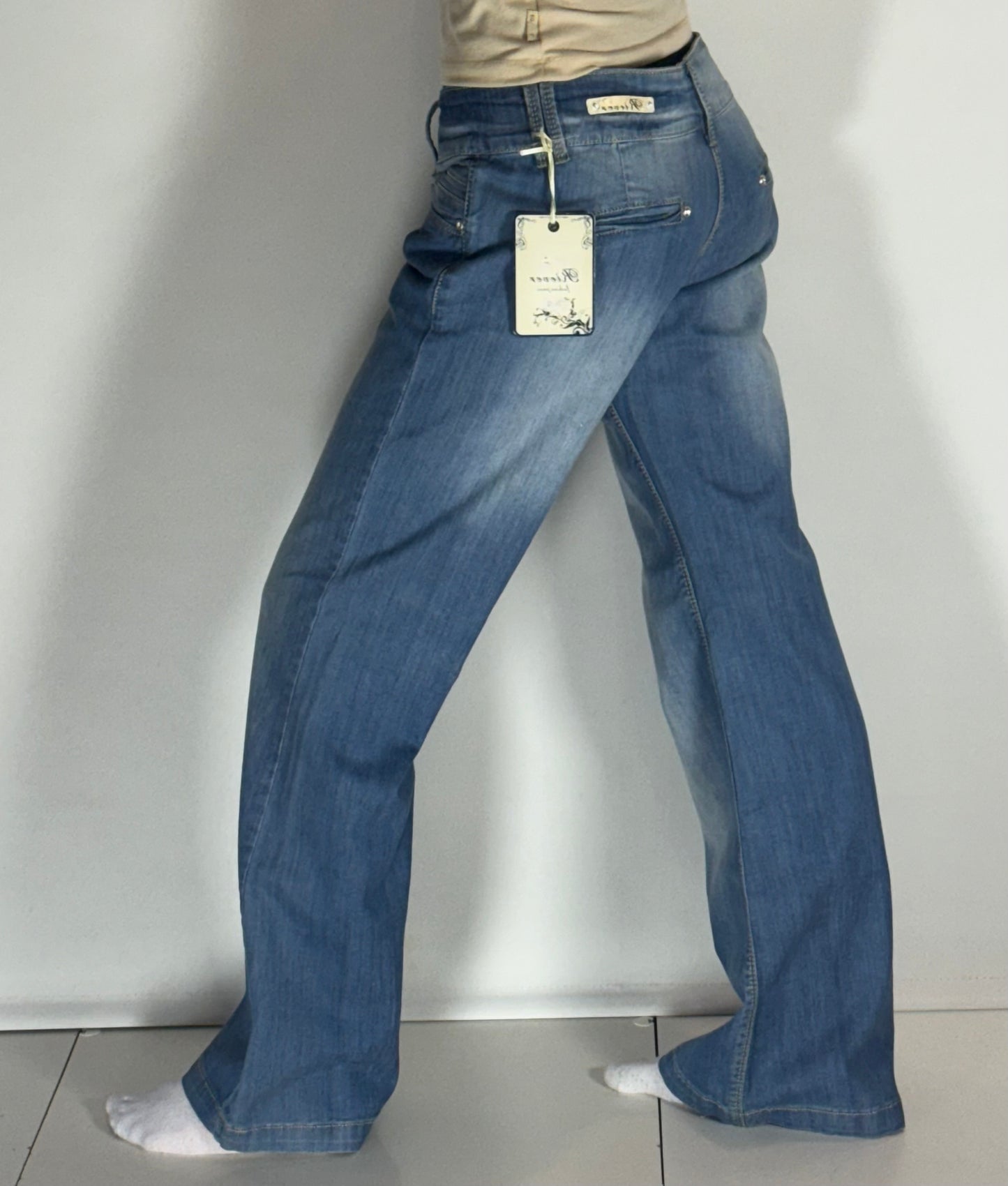 Lågmidjade jeans–stl: S