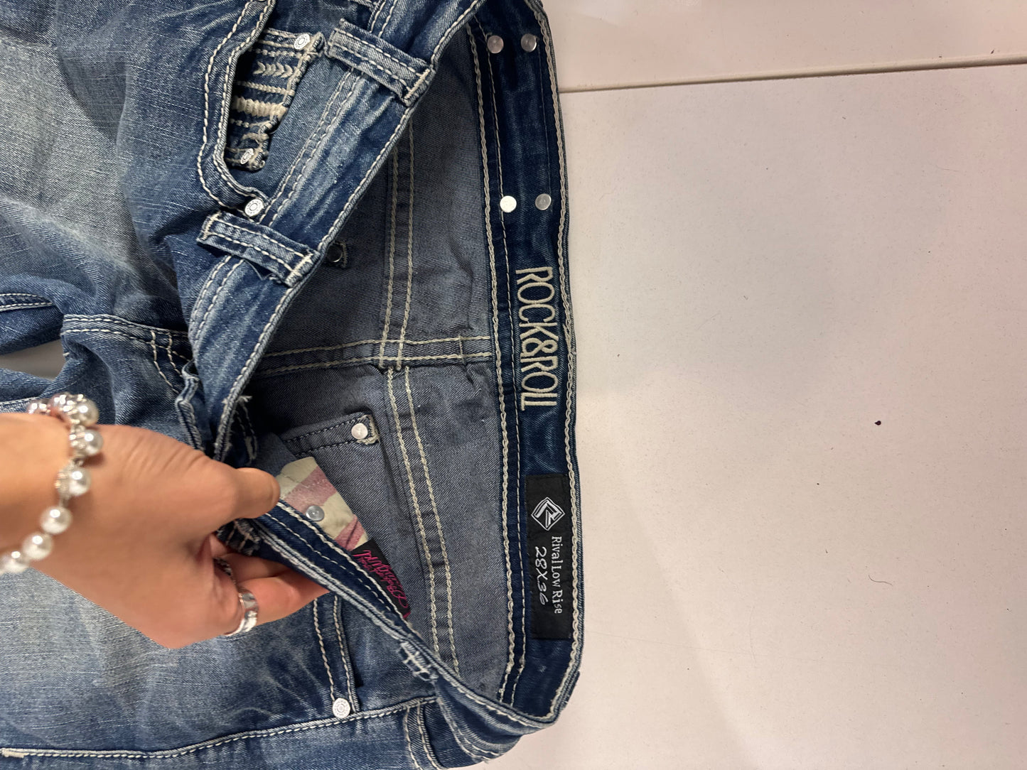 Lågmidjade jeans stl: S