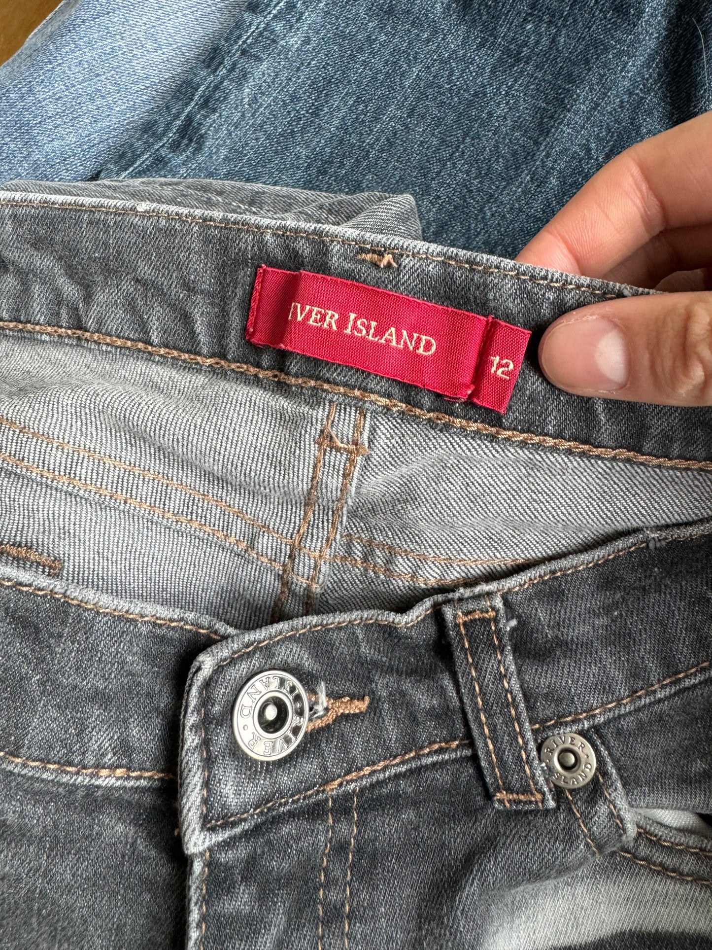 Lågmidjade jeans–stl: S